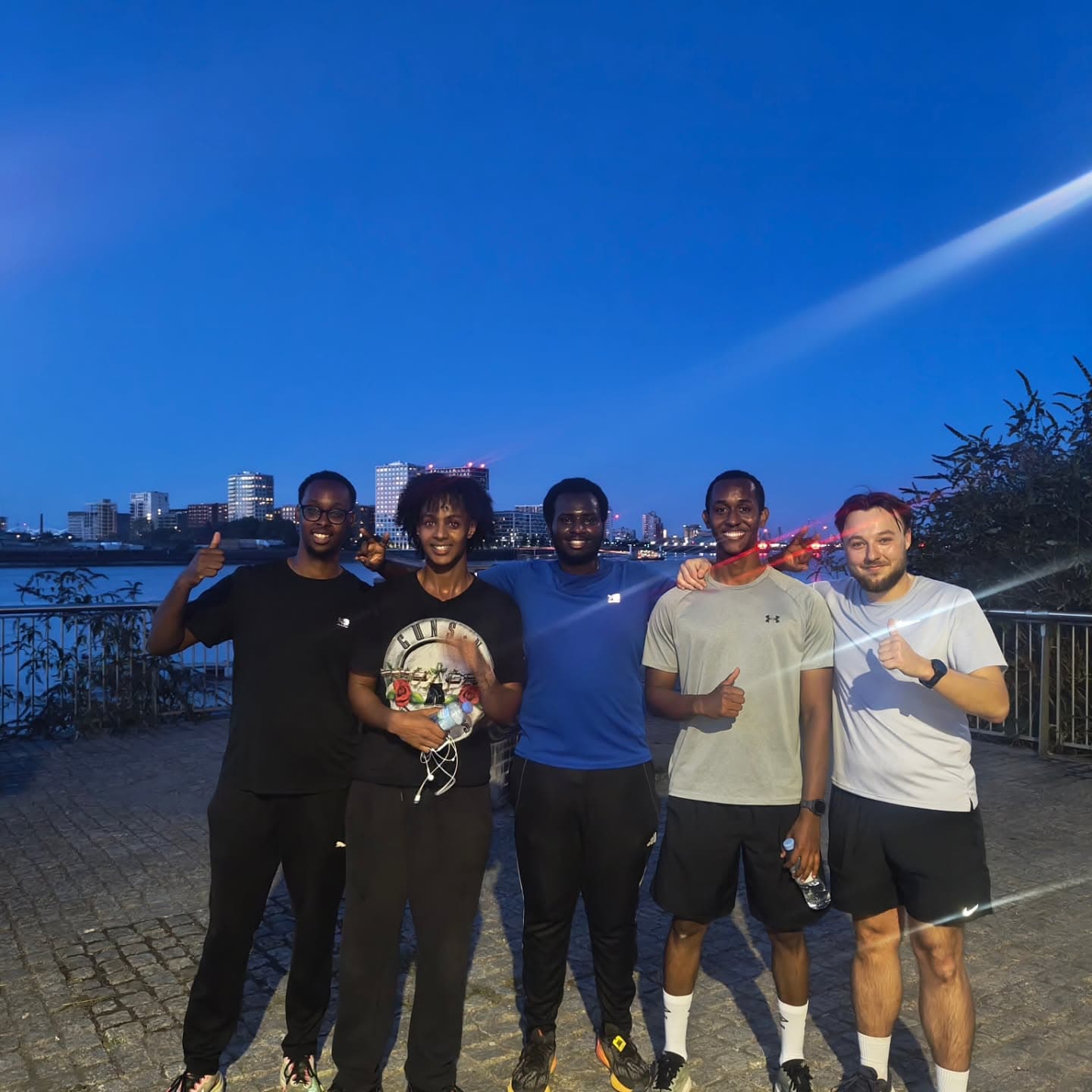 Night run by the river